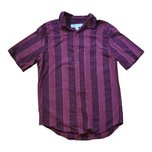 Red Slim Fit Casual Button Down